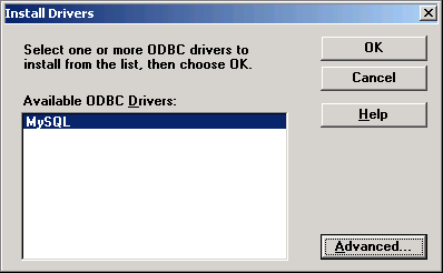 Install Drivers - MySQL