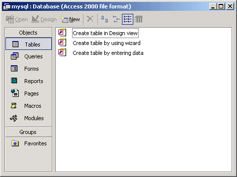 Database Dialog